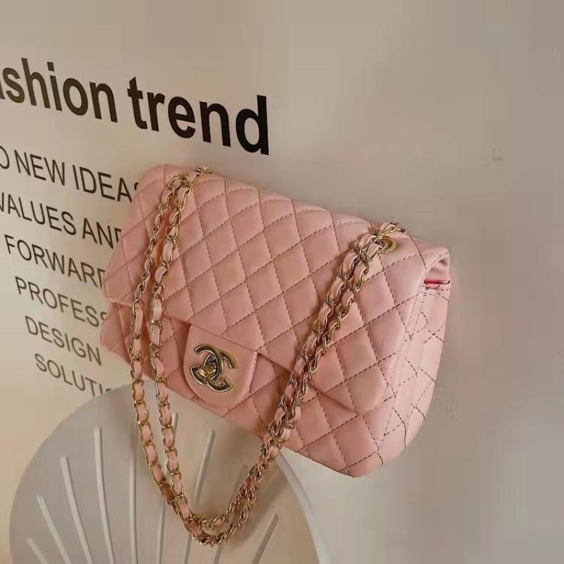 New Women's Bag New Simple and Fashionable Diamond Shoulder Messenger Bag Small Square Bag