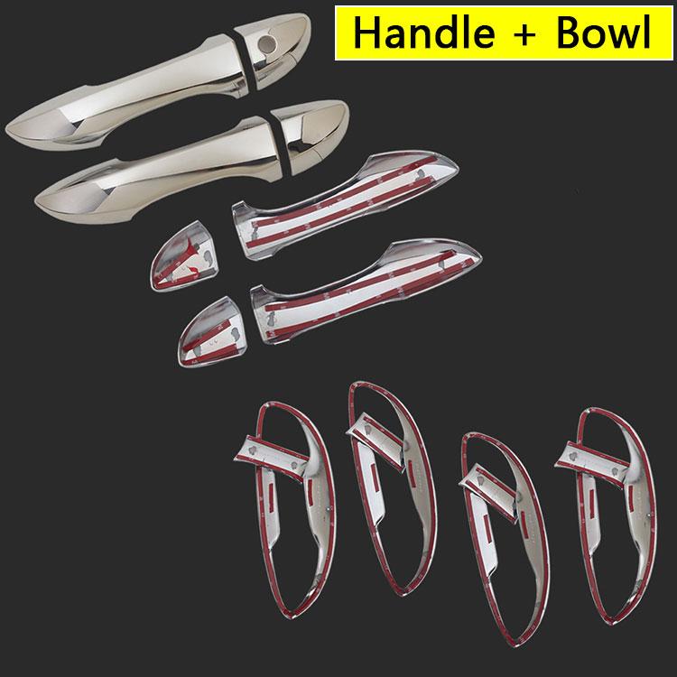 For TOYOTA Corolla 2014 2015 2016 MK11 E160 Levin Luxurious Chrome Door Handle Car Covers Accessories Car Stickers Car Styling