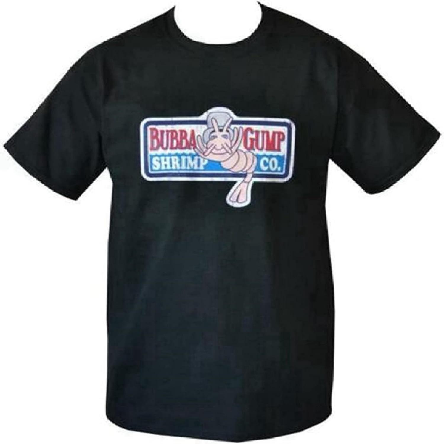 Bubba Gump Shrimp Co Forrest Gump Movie Men Black T-Shirt Graphic Unisex Tee Shirt XXXXXL разноцветный