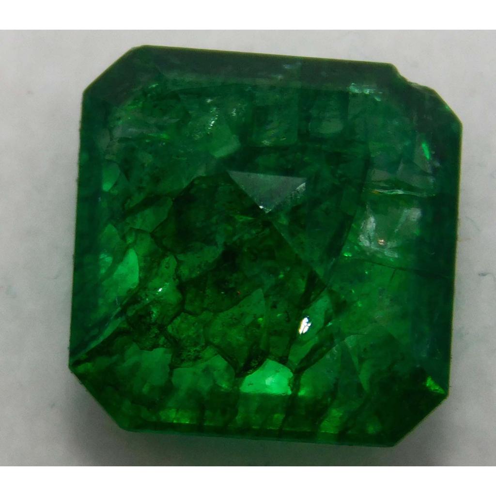 Natural Green Emerald Loose Gemstone 7 Ct Square Cut Colombian for Jewelry Making and Crafts