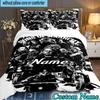 Custom Name 3PCS Group Portrait Sons Heart Bedding Set, Bedding Set Including 1pc Duvet Cover And 2pcs Pillowcases for Bedroom,Dormitory Gift