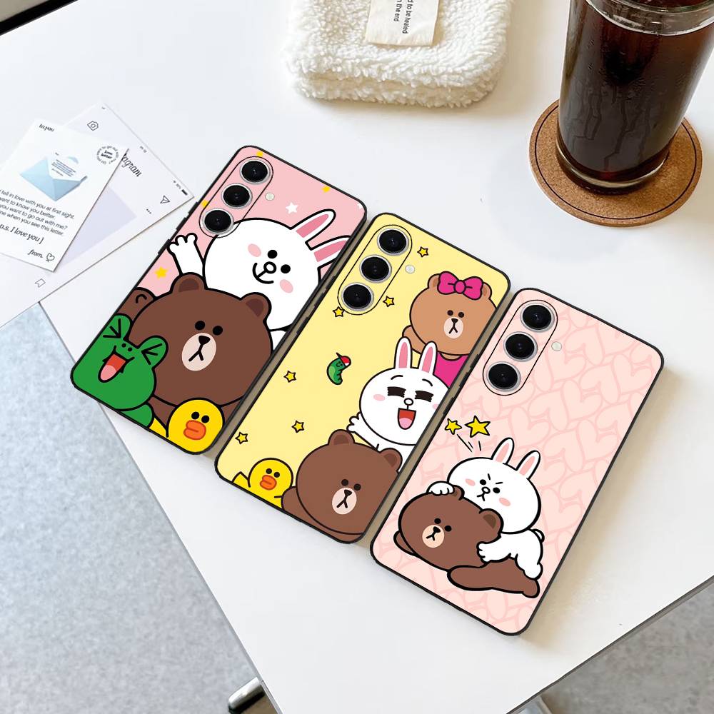 Cartoon Cute C-Cony B-Brown Phone Case For Samsung S 24 Fe 25 Ultra Plus 20 Lite 21 30 22 23 24 22 Ultra 5G Fundas