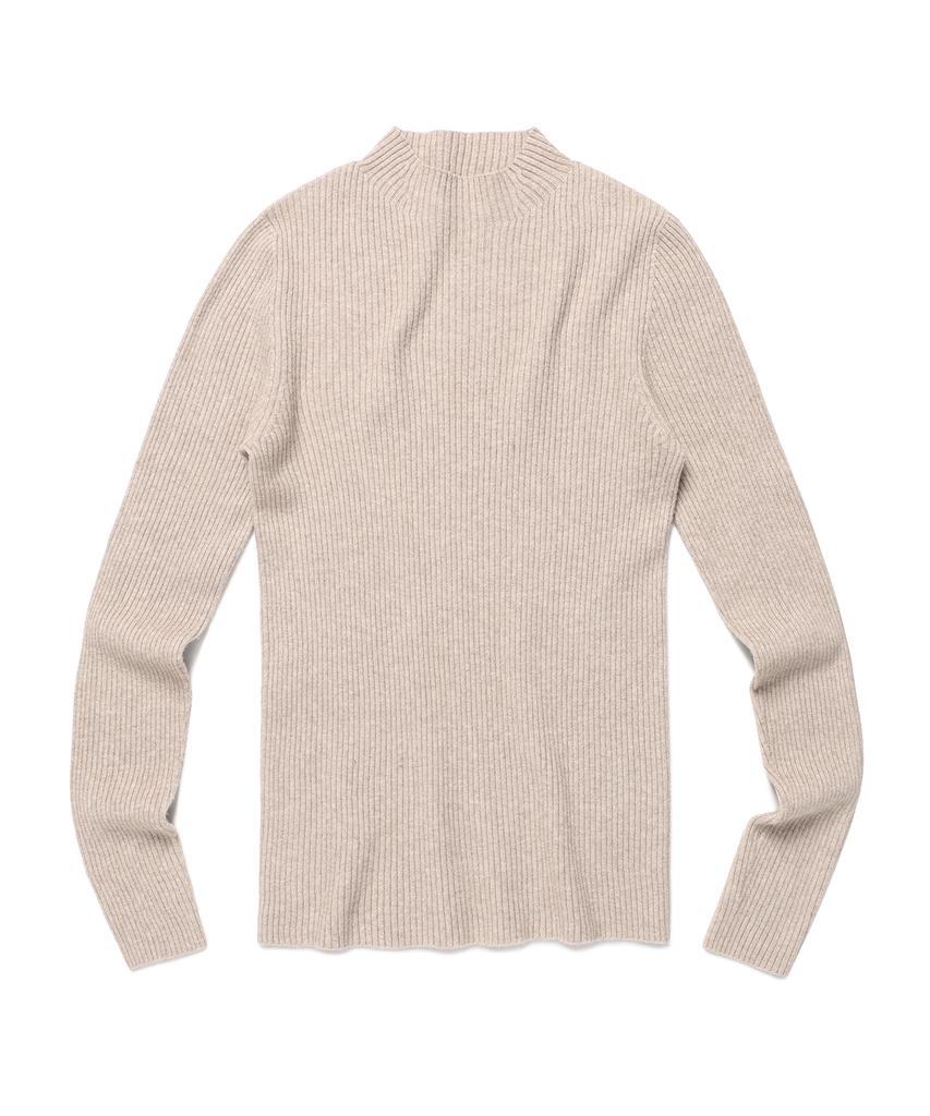 PLUNASTUDIO Ribbed Half Turtleneck Knit_4 Colors