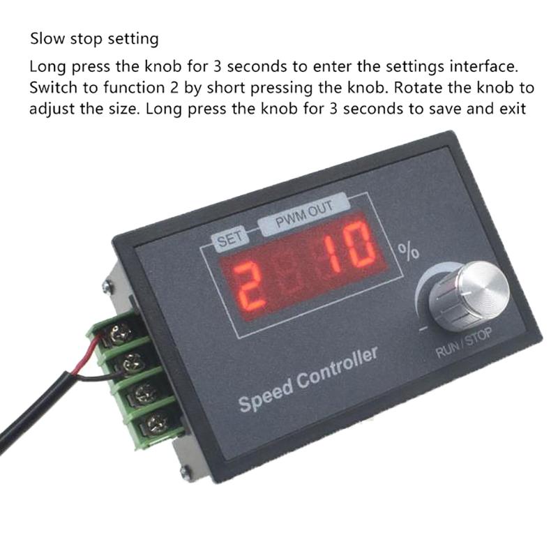 Gleichstrom 6-60V PWM Motor Drehzahlregler Mit Encoder-Drehknopf Steuerung Einstellbare Frequenz Für Motorsteuerungen