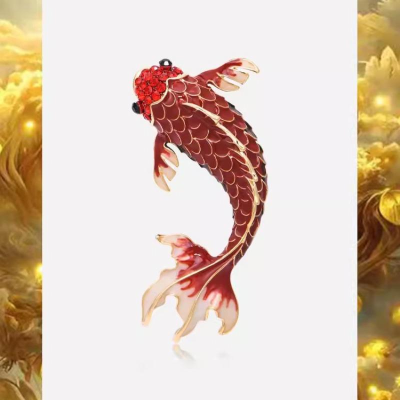 

Каждый год появляются броши в виде рыбок, изысканные праздничные броши в виде карпов для женщин, булавки для свитера