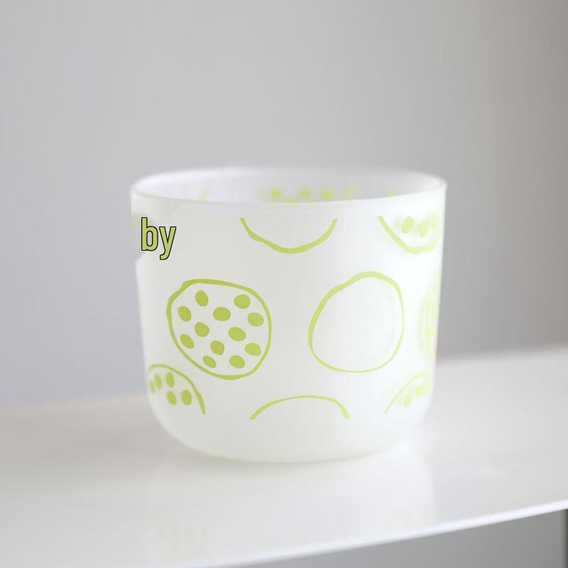 OLOEY Japanese Frosted Polka Dot Glass Cup