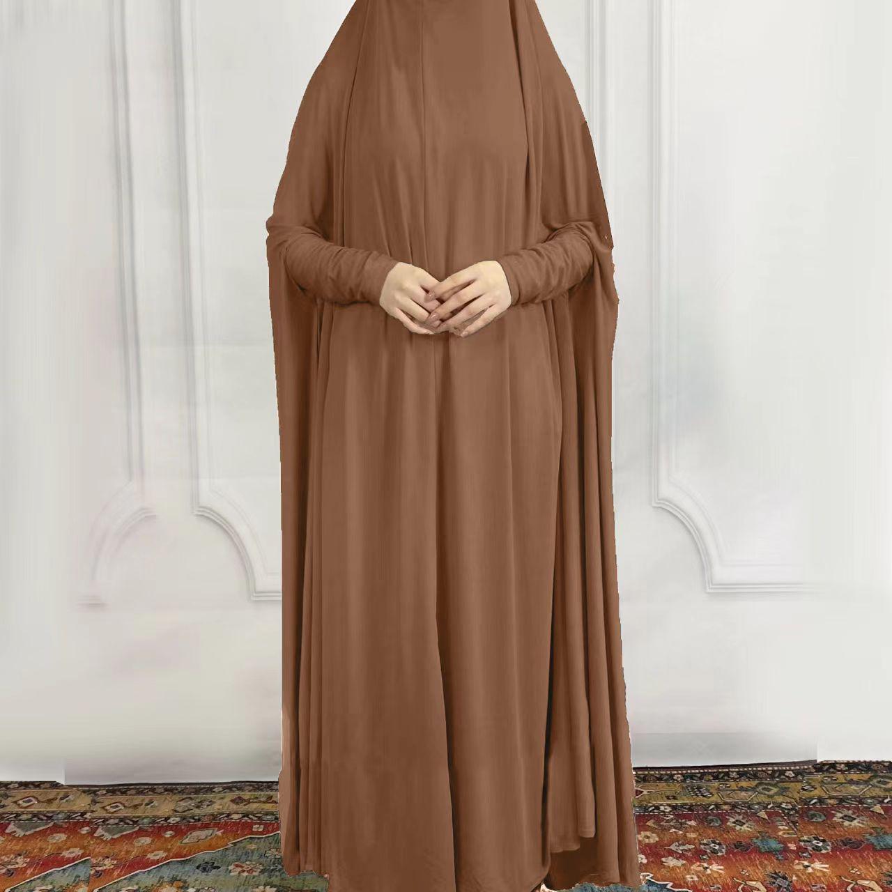 

Женский однотонный свободный молочный шелковый халат с рукавами «летучая мышь» в стиле Ближнего Востока One Size