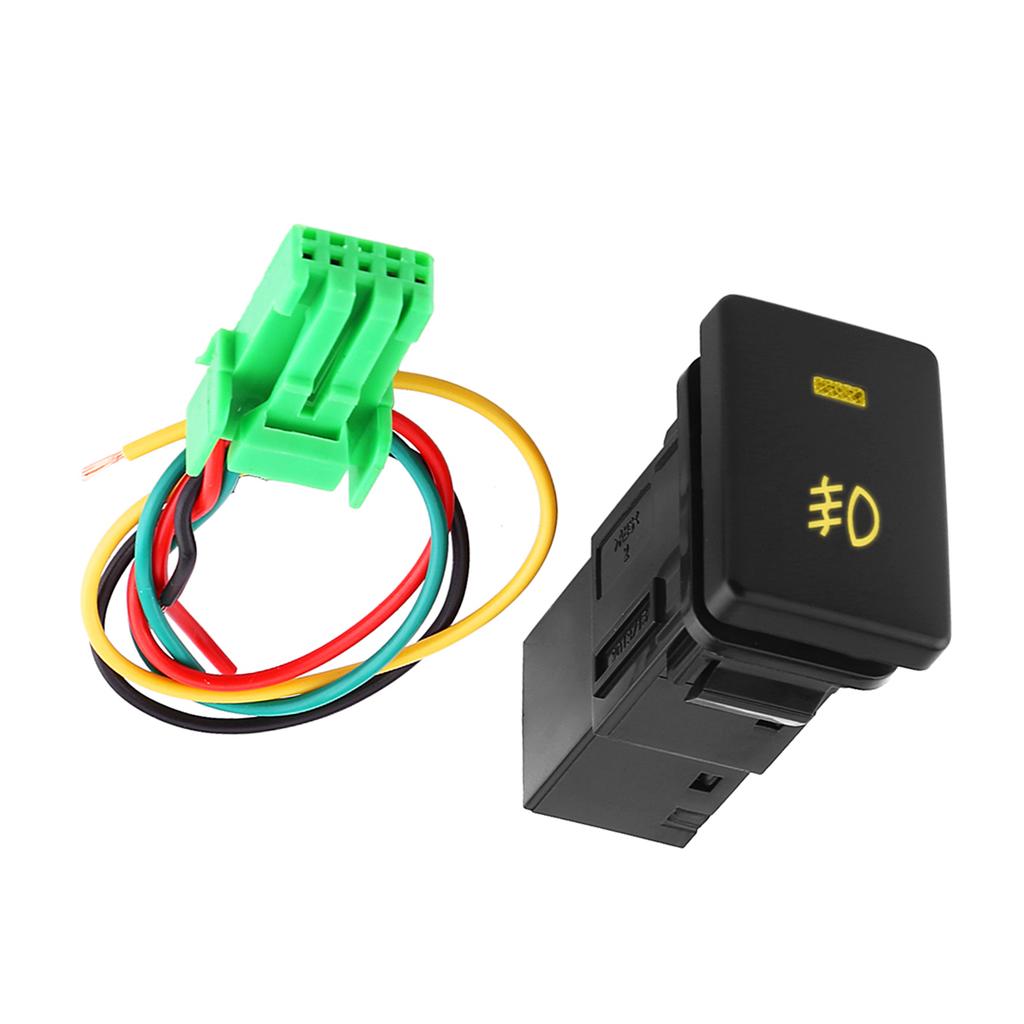 DC 12V 4 Wire Car Foglight Switch Fog Light On Off Button For Toyota Yellow Indicator