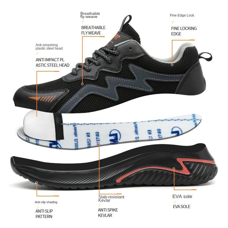 Electrical Insulation Safety Shoes Plastic Steel Head Men's and Women's Shoes Worker Shoes, Labor Insurance Shoes Wear-resistant Shoes