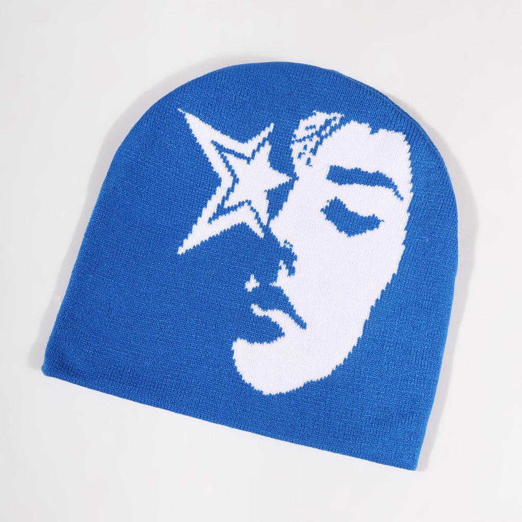 Woman Pattern Knitted Hat With Warm Acrylic Material For Cold Weather Outdoor Use