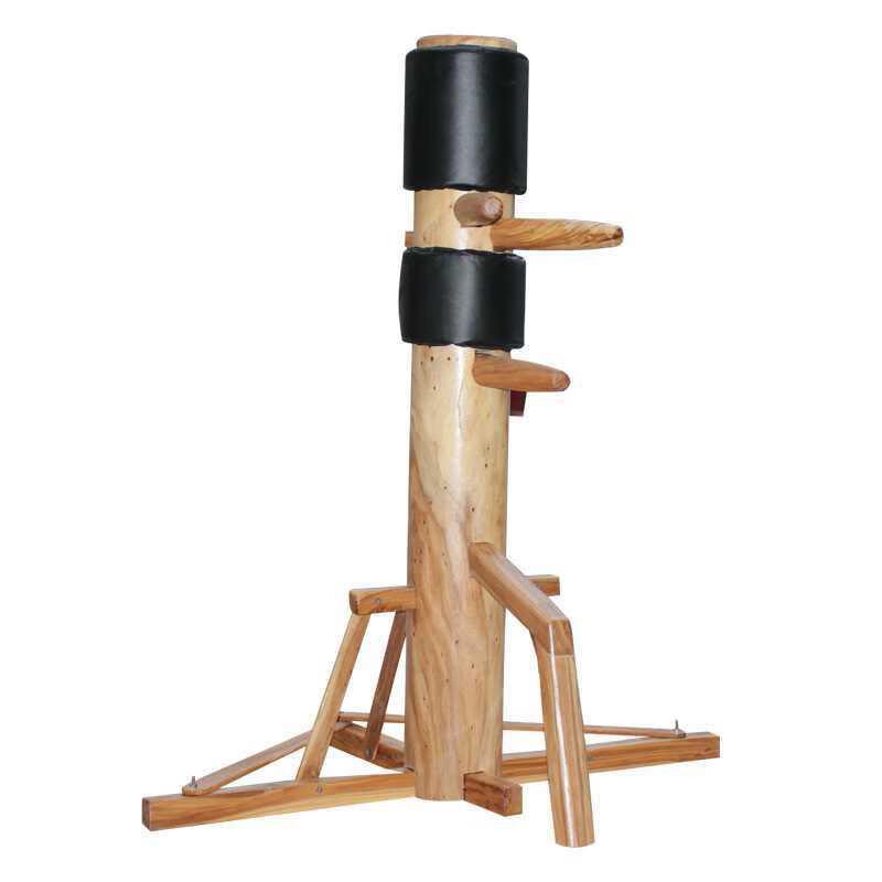 Mobile Wing Chun Wooden Dummy with Tripod Stand