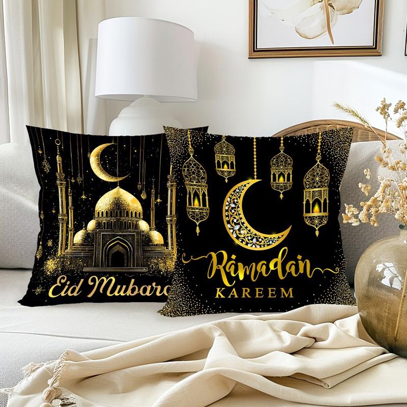 Eid Mubarak Cushion Cover Pillow Case Ramadan Kareem Decoration For Home Muslim Islam Party Decor Eid Al Adha Supplies