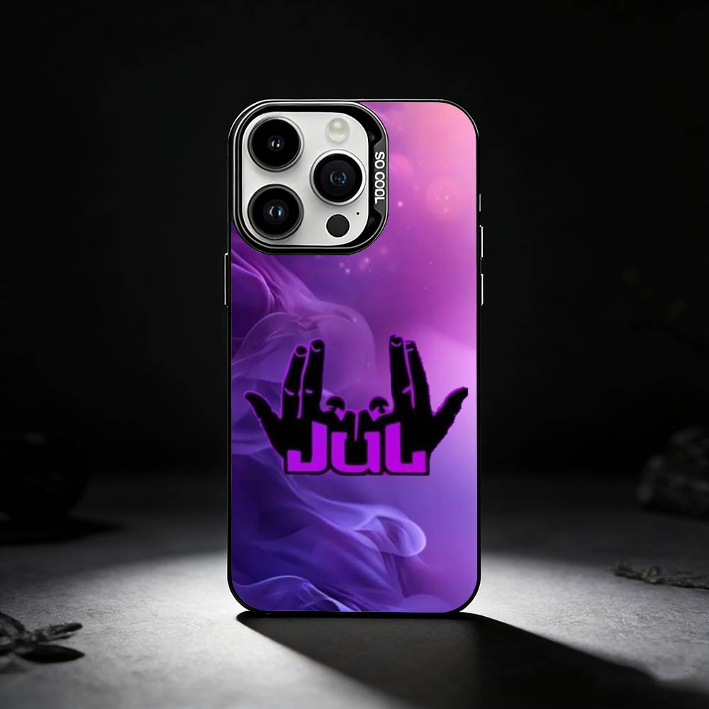 Rapper J-JuL C'est Pas Des Lol Phone Case For iPhone 17,16,15,14,13,12,11 Plus,Pro Max,XS,Colored silver phone case