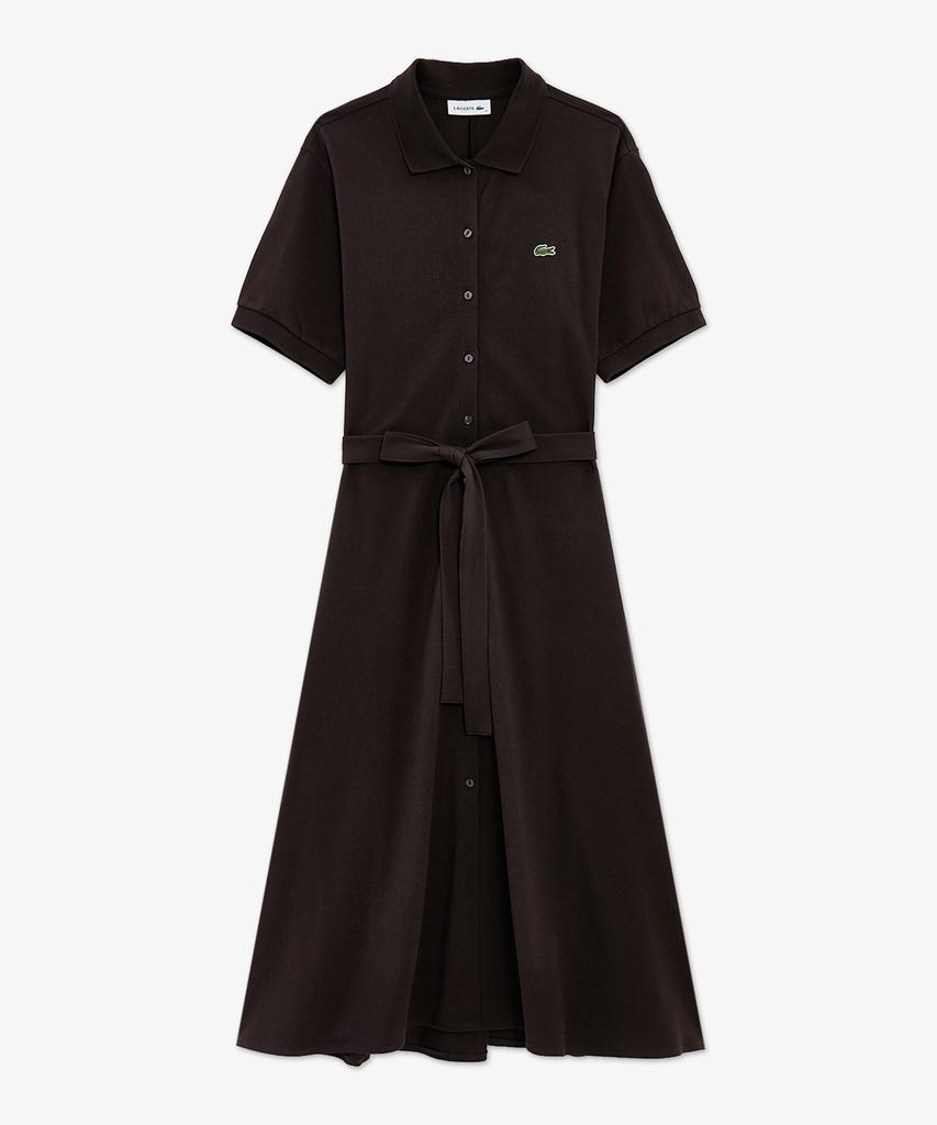 Lacoste Women'S Fit-And-Flare Short Sleeve Pique Dress Ef211E-56G 3La