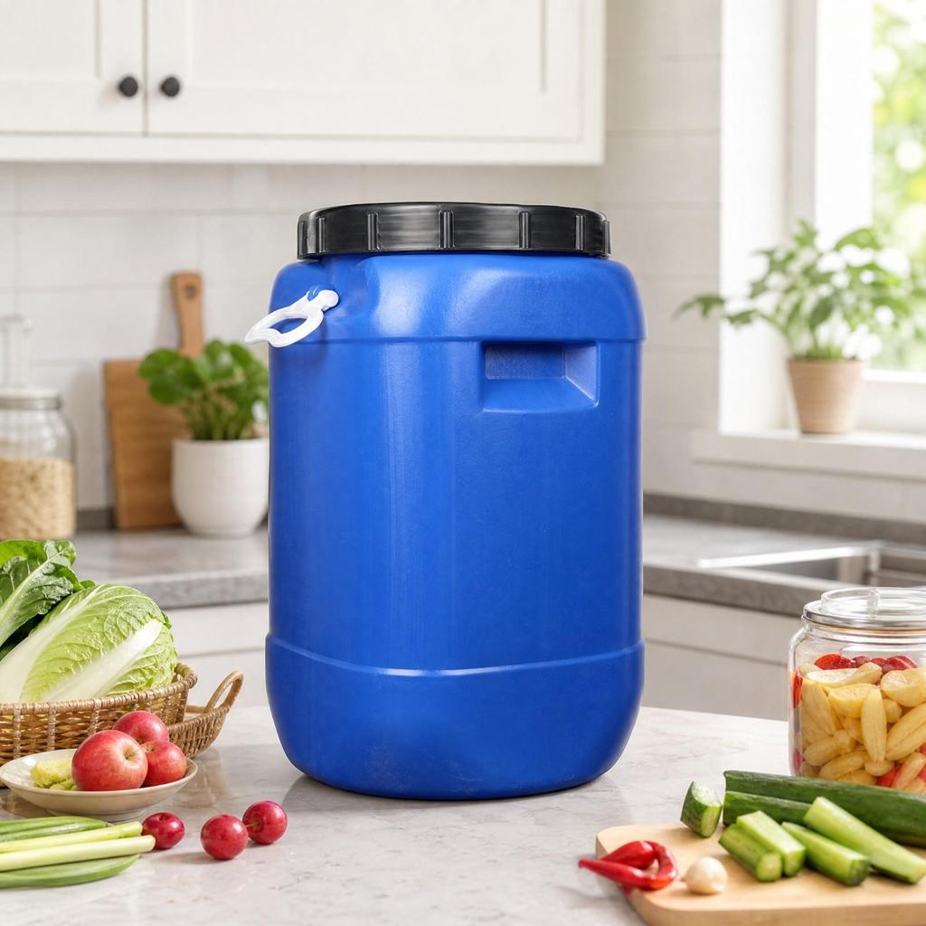 Long-Lasting Thick-Walled Food-Grade Container with Double Lid Versatile Square