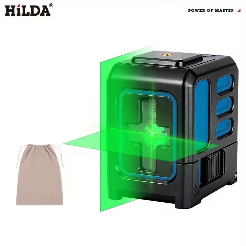 Portable Green Light Laser Level: Compact 2-Line Auto Leveling Tool