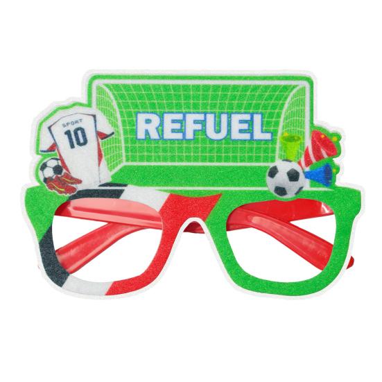 Football Glasses, Soccer Themed Decorative Glasses, Lightweight Paper Frame Party Props, for Fan Gatherings And Team Building