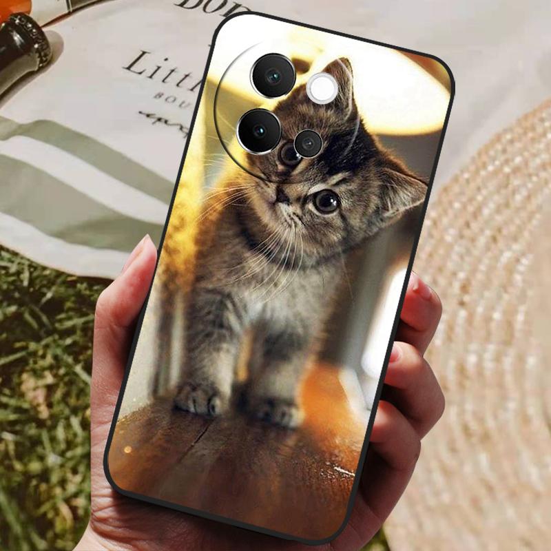 For VIVO V40 Lite 5G Case Soft Silicone Cover Black Bumper TPU For Vivo V40 Lite 5G Phone Cases V40Lite Shockproof Back Covers