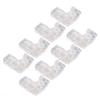 8Pcs 2 Pin 5mm COB LED Strip Light Connectors L Shaped Transparent Gapless Connectors Solderless