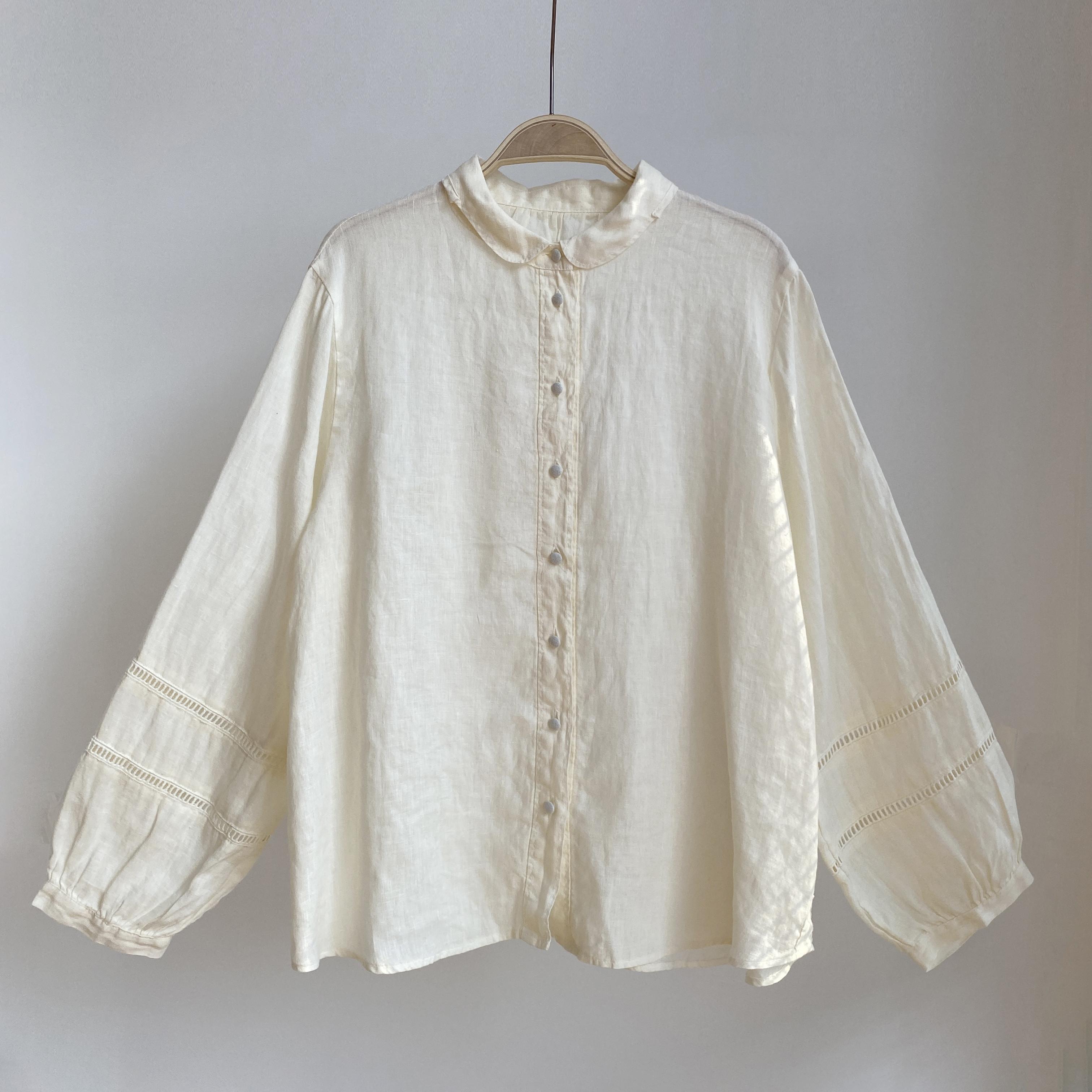 

Johnature винтажные льняные женские блузки весенние с отложным воротником нерегулярные открытые женские рубашки One Size бежевый