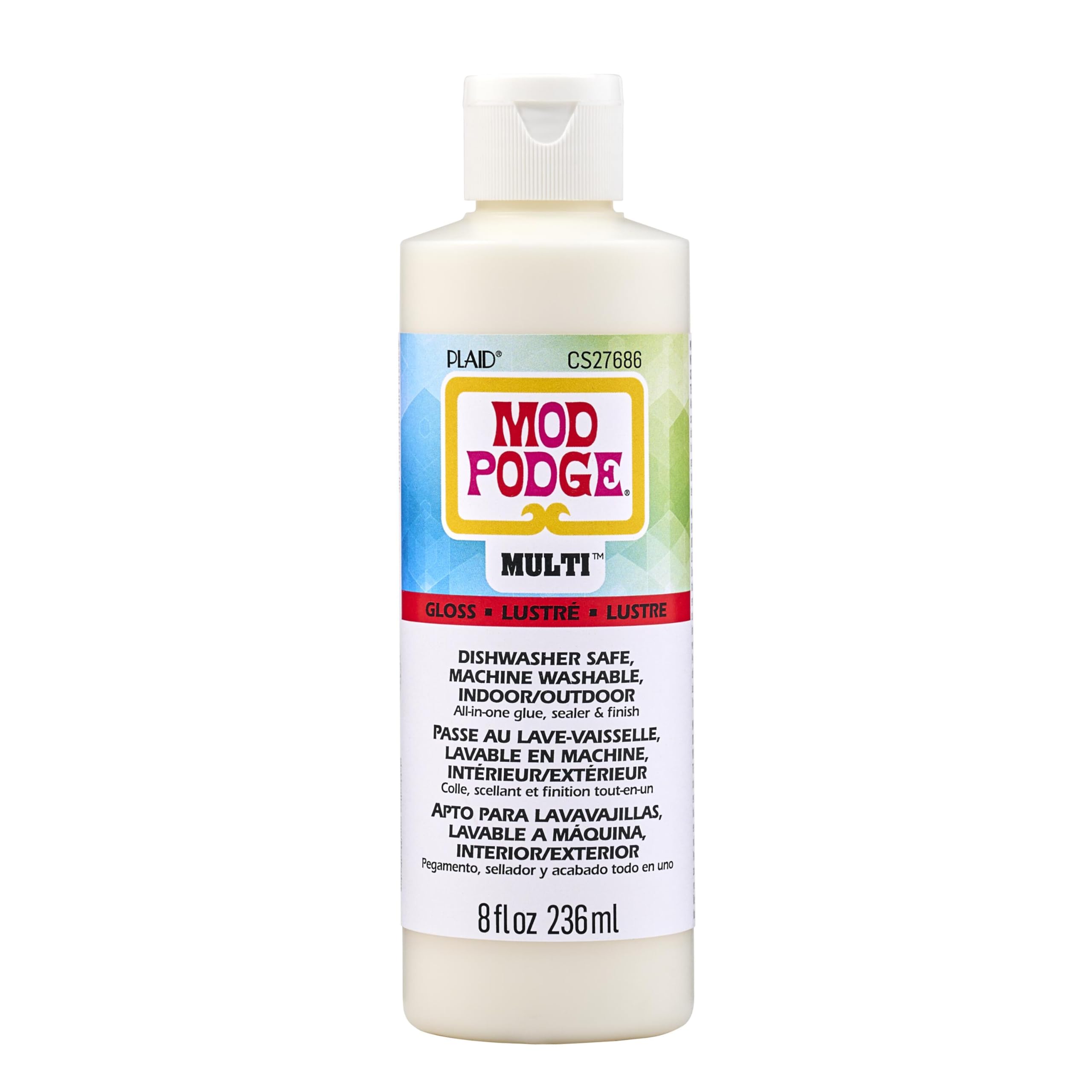 

Mod Podge Gloss and Ideal for Indoor and Outdoor Arts and Crafts Projects Multi-Purpose All-in-One Adhesive, Sealer, Finish, (CS27686)