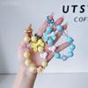 Trendy INS Solid Color Heart Bowknot Beaded Lanyard Universal Phone Case DIY Camera CCD Keychain Bracelet