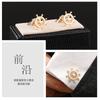 High End Electroplated Silver Helmsman Anchor Metal Cufflinks Men's French