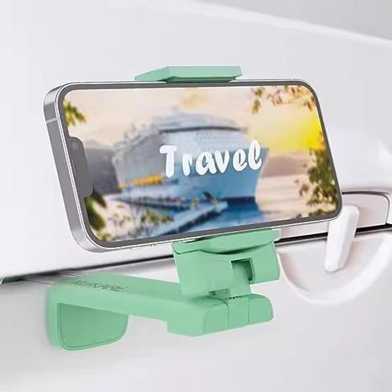 1PC Travel Phone Holder Foldable Lift Adjustable Rotatable Multifunctional Train Seat Universal Selfie Holder Travel Gear