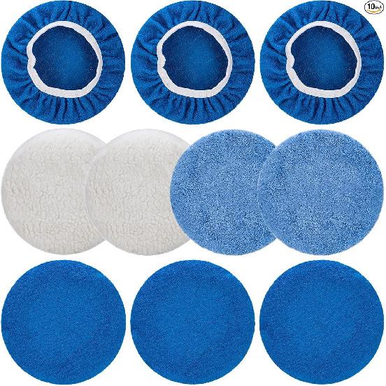10 Pcs Car Polishing Pad - 10 Inch Buffing Pad-10 Pcs Car Polishing Pad