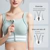 Sports Bras Zip Front For Women With Full Coverage Removable Padded Workout Bra Shockproof Yoga Underwear Running Fitness Vest