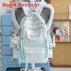 Girls School Backpack With Solid Color And Bow Embroidery Design For Middle School