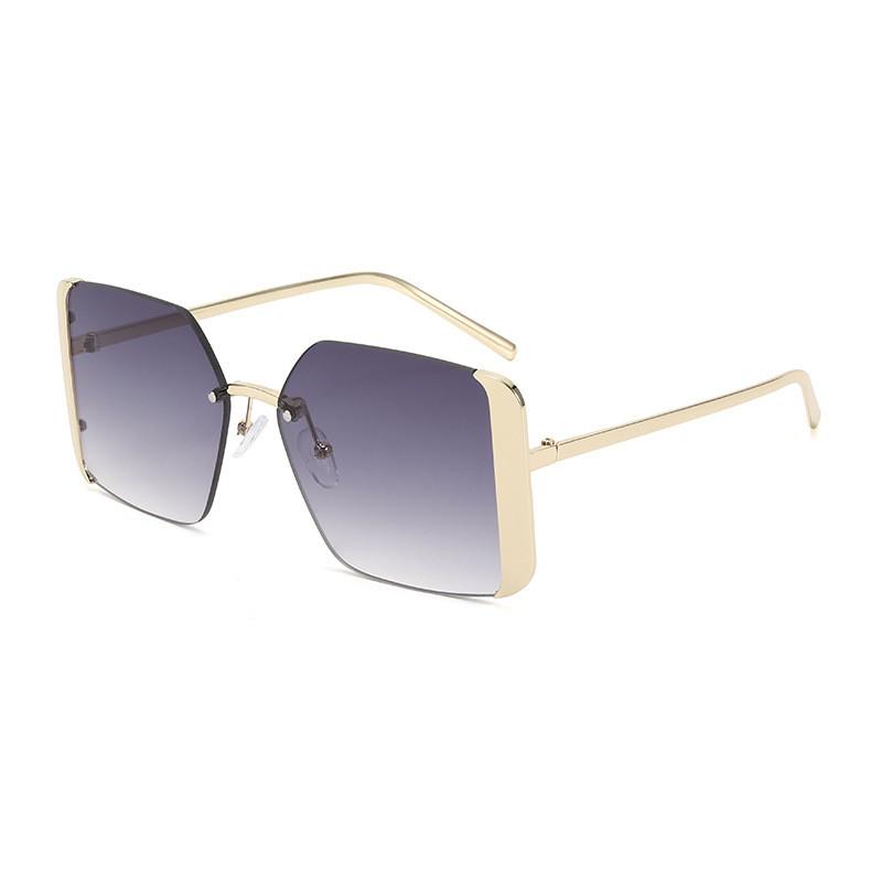 Vintage Round Face Metal Frame Square Uv400 Sunglasses For Outdoor Fans