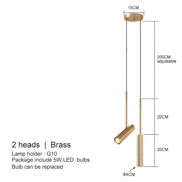 Modern LED Chandelier Nordic bedroom bedside spotlight home decoration catering lighting black gold adjustable angle gloss
