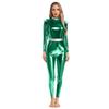 Women's Halloween Space Cadet Costume Long Sleeves Jumpsuit Dance Unitard for Rave Party