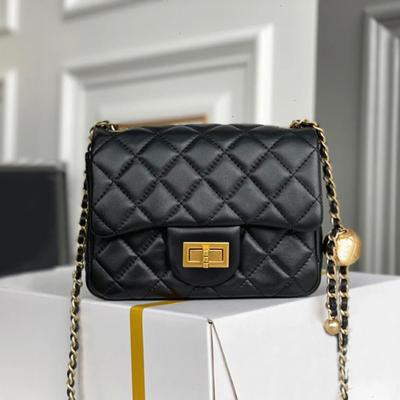 Petit Sac bandoulière à une épaule Boule Dorée Nouvelle Mode 2025 Polyvalent Texture Peau de Mouton Sac pour Femme Petit Sac à Bandoulière Chaîne Style Parfumélosange