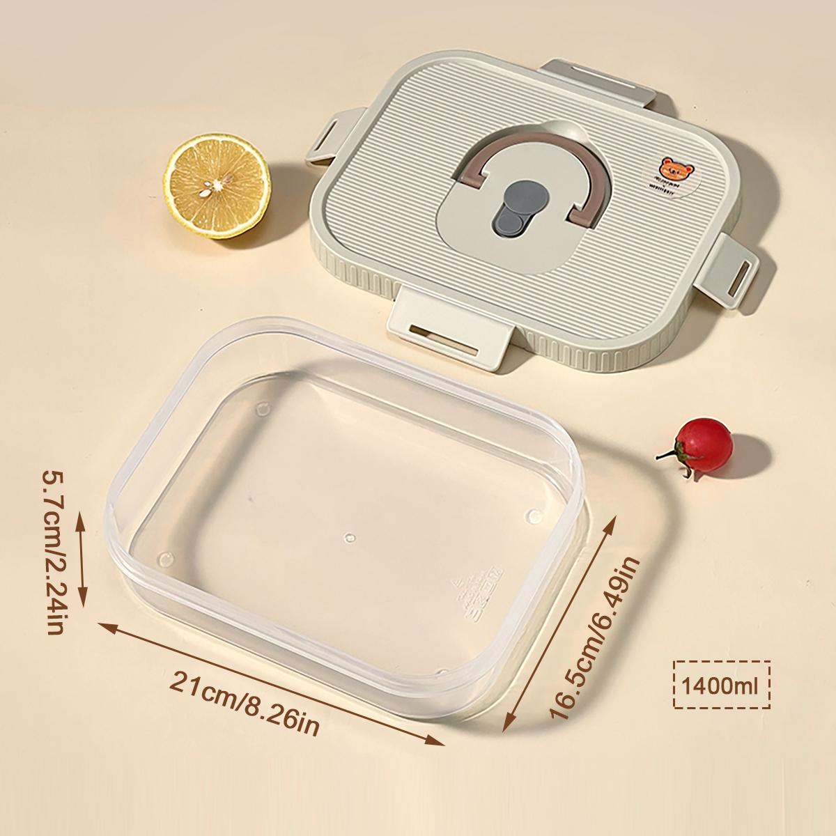 

WORTHBUY 1200/1400 мл Большая вместимость Прозрачный Пластиковый Ланч-бокс с разделителями Герметичный Контейнер для еды Подходит для микроволновой печи Портативный Бенто-бокс