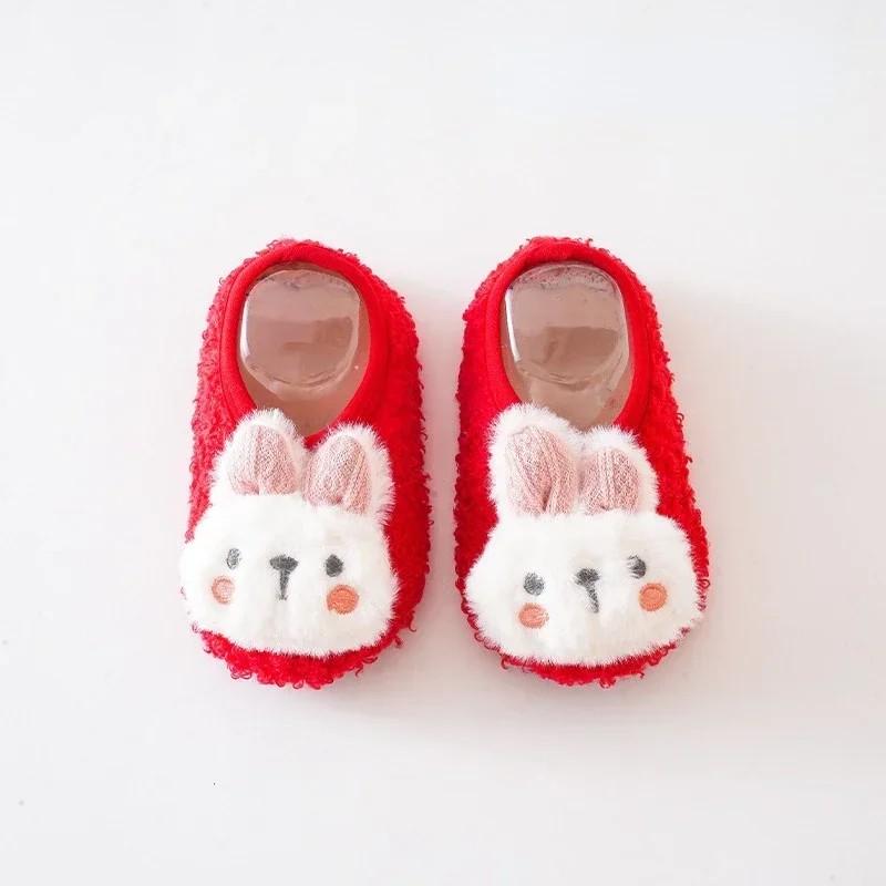 Winter Warm Baby Slippers Toddler Plush Floor Sock Shoes Boys Girl Children Soft Anti-slip Walking Shoes Indoor Home Kids Shoes