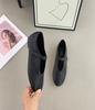 French inner height increase ballet style shallow mouth single shoes women's one pedal casual versatile commuter Mary Jane shoes