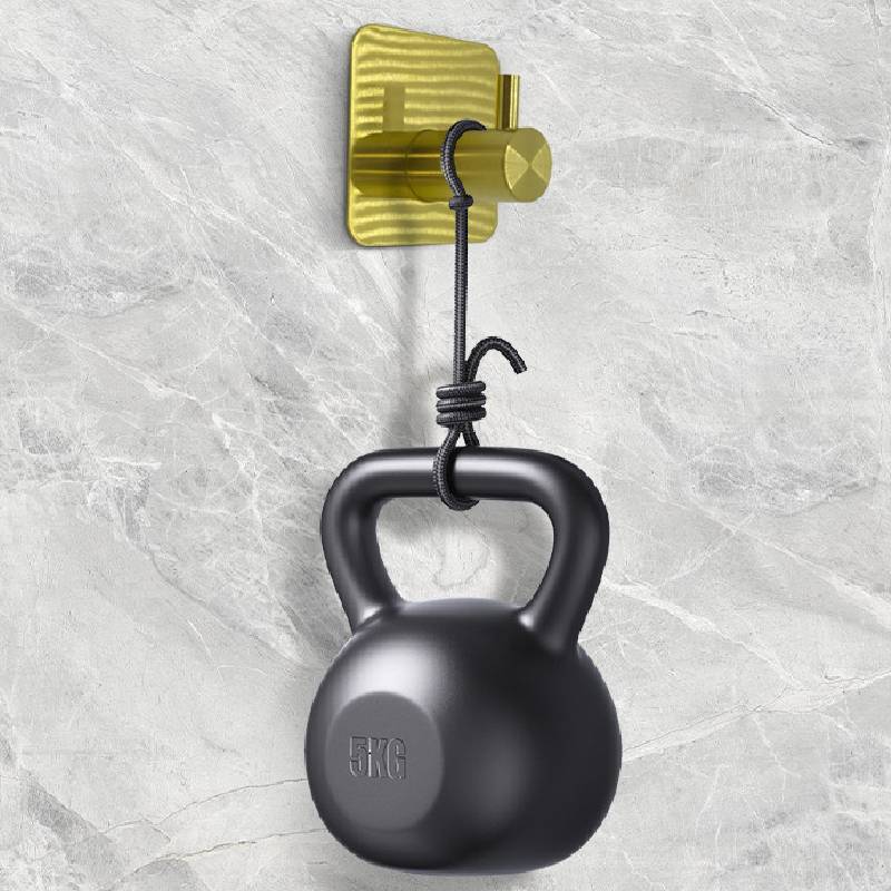 Stainless Steel Wall Hook Single Hook With Adhesive For Bathroom Storage And Hotel Room Decor