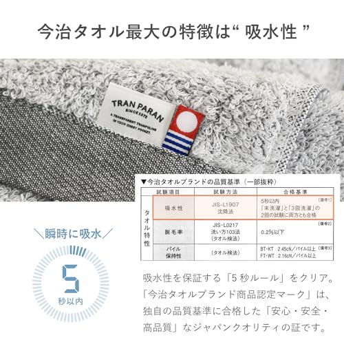 Tramparan Seasonal Towel Set - Oriori Face Towel, Autumn/Winter, 4-Piece Set (Dark Gray)