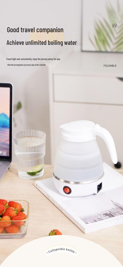 Portable Folding Silicone Electric Kettle - Compact Travel Water Boiler for Dorms & Hotels