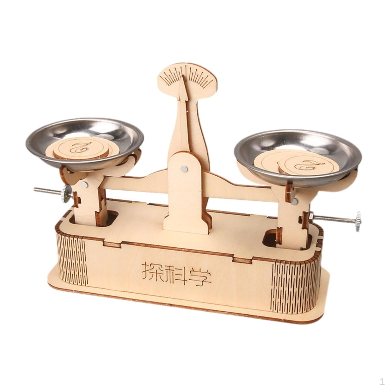 

Small Inventions DIY Educational Toys, Balance Scale Science Experiment Kit, Wood Mechanical