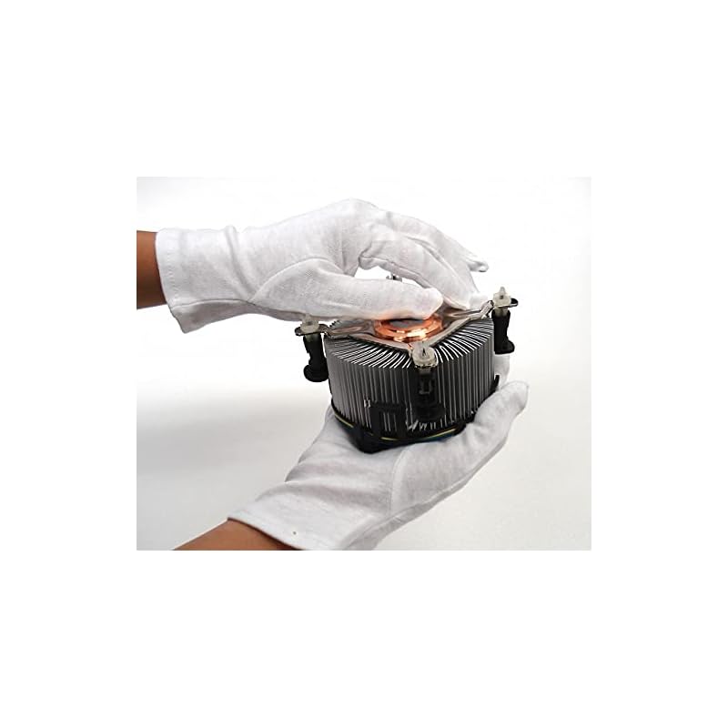 [Mitani Corporation] Quality Control Gloves (Size M / White / 100% Cotton) Work Gloves (Smooth / 12 Pairs / No Gusset) Ambidextrous Cotton Gloves