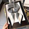 Luxury Brand Women Leopard Print Square Hijab Scarf Soft Satin Silk-like Small Neck Scarf Stylish Casual Headscarf