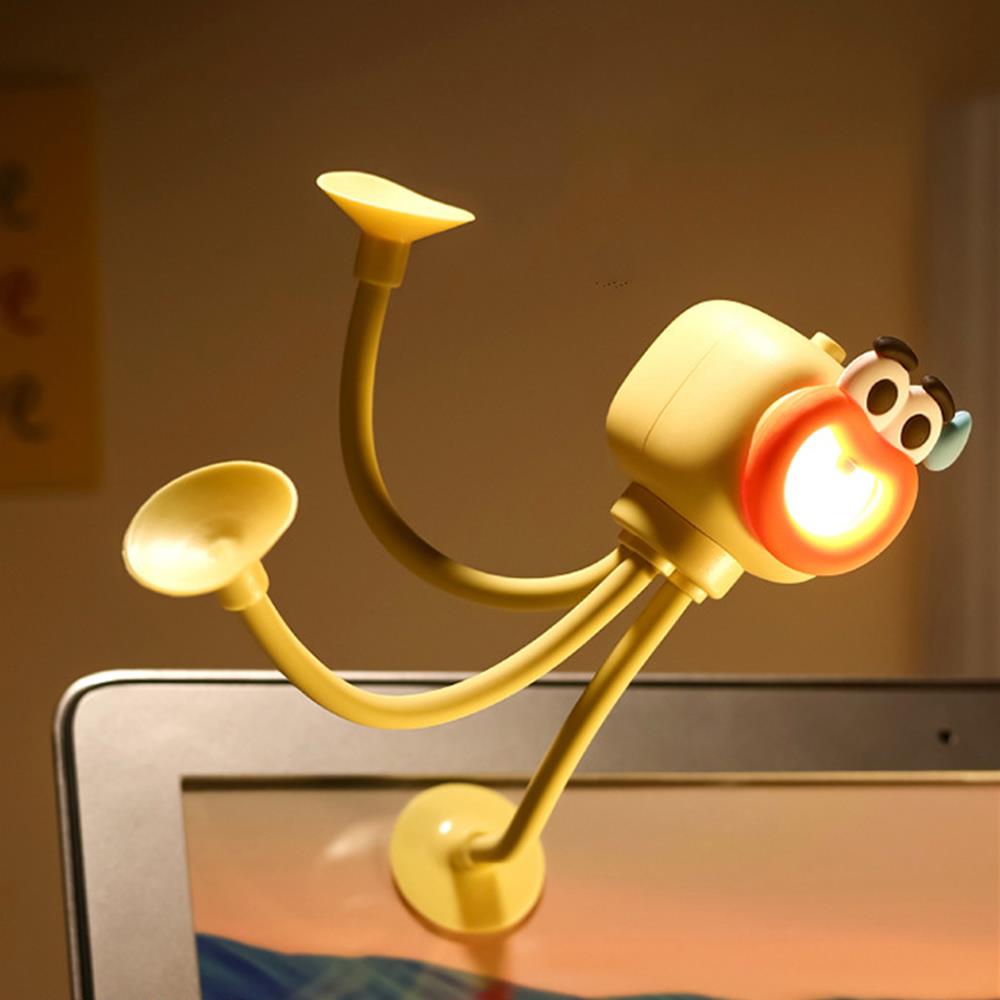 1 Stück Kreatives Cartoon Oktopus Mini Nachtlicht Niedliches Tier Tragbare LED Lampe Lustige Schlafzimmerdekoration Kann als Telefonständer verwendet werden