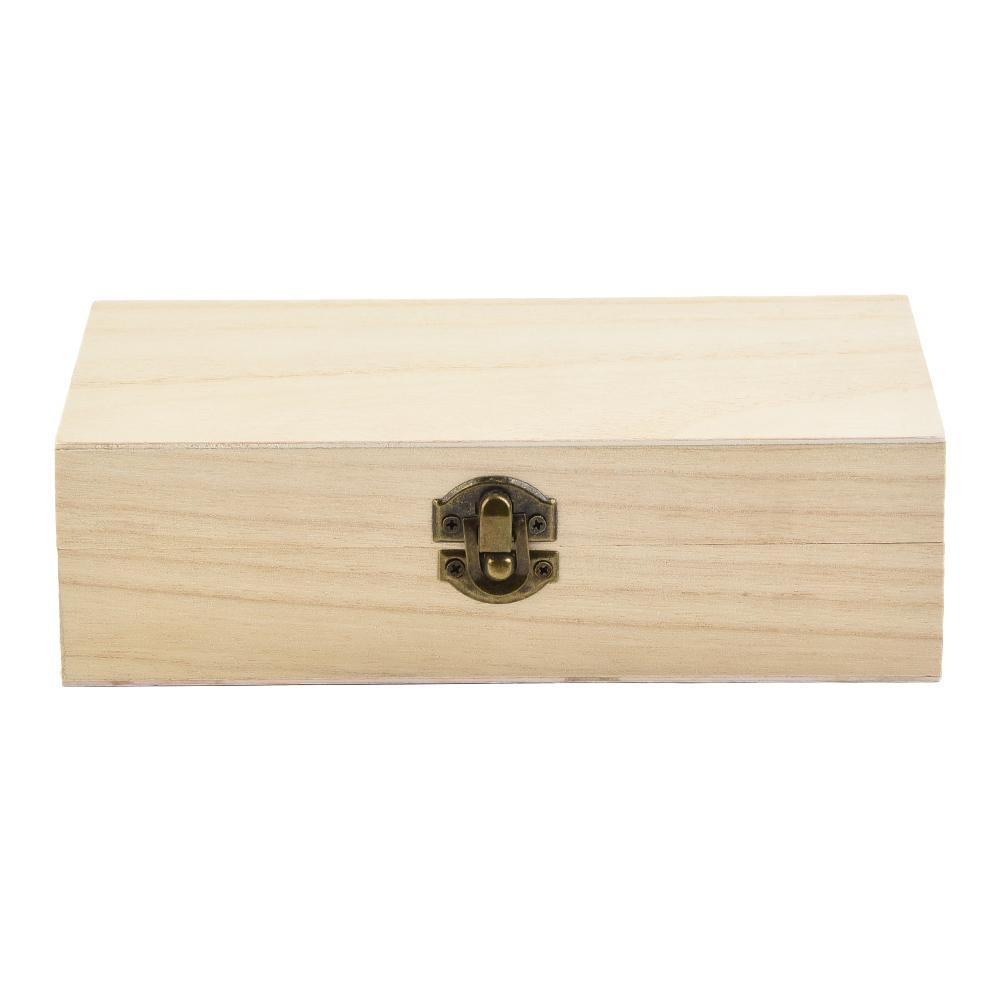 Manual Polishing Storage Box Metal Buckle Rectangular 1PCS