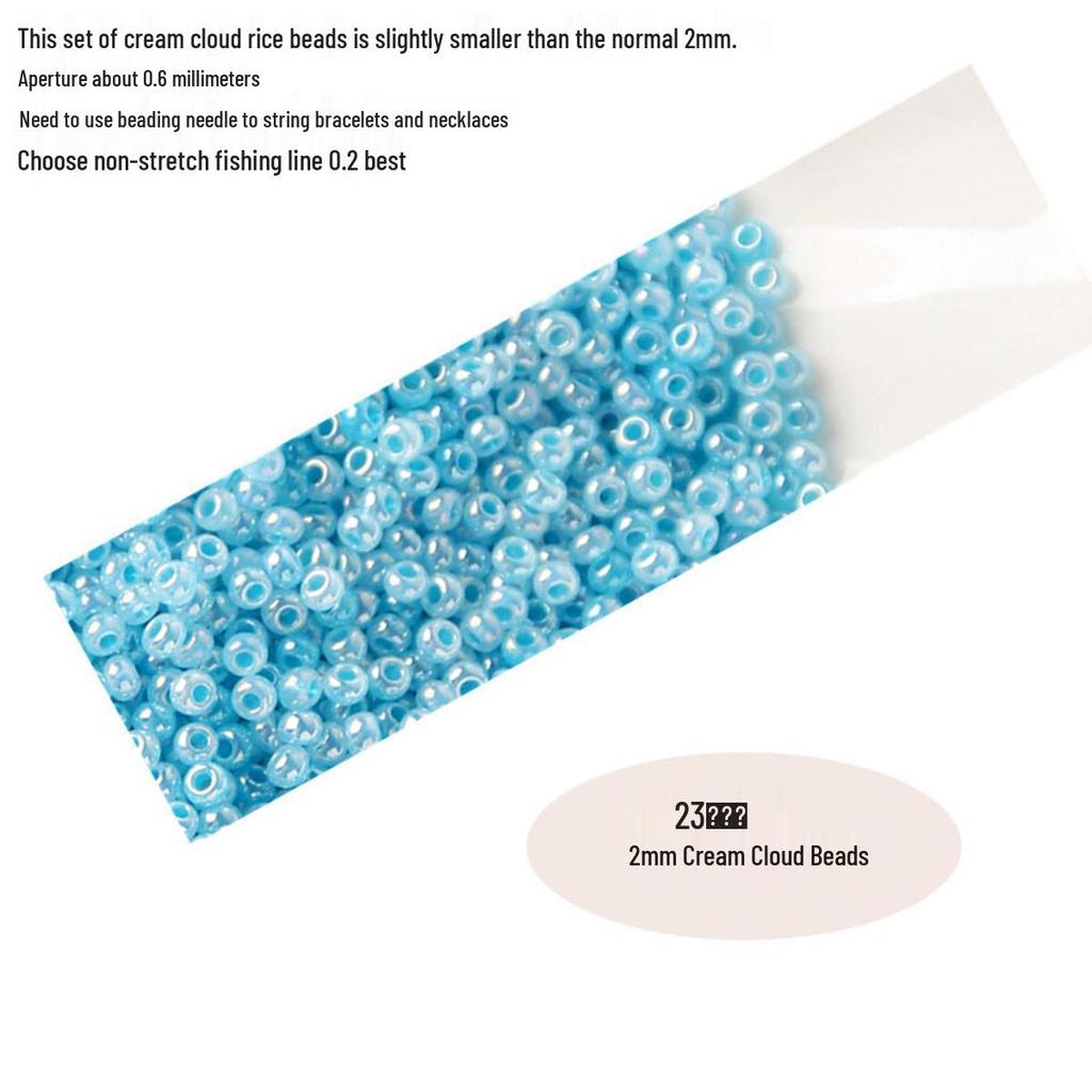 Imported 3A Quality 2mm Creamy Cloud Iridescent Seed Beads for DIY Jewelry Making