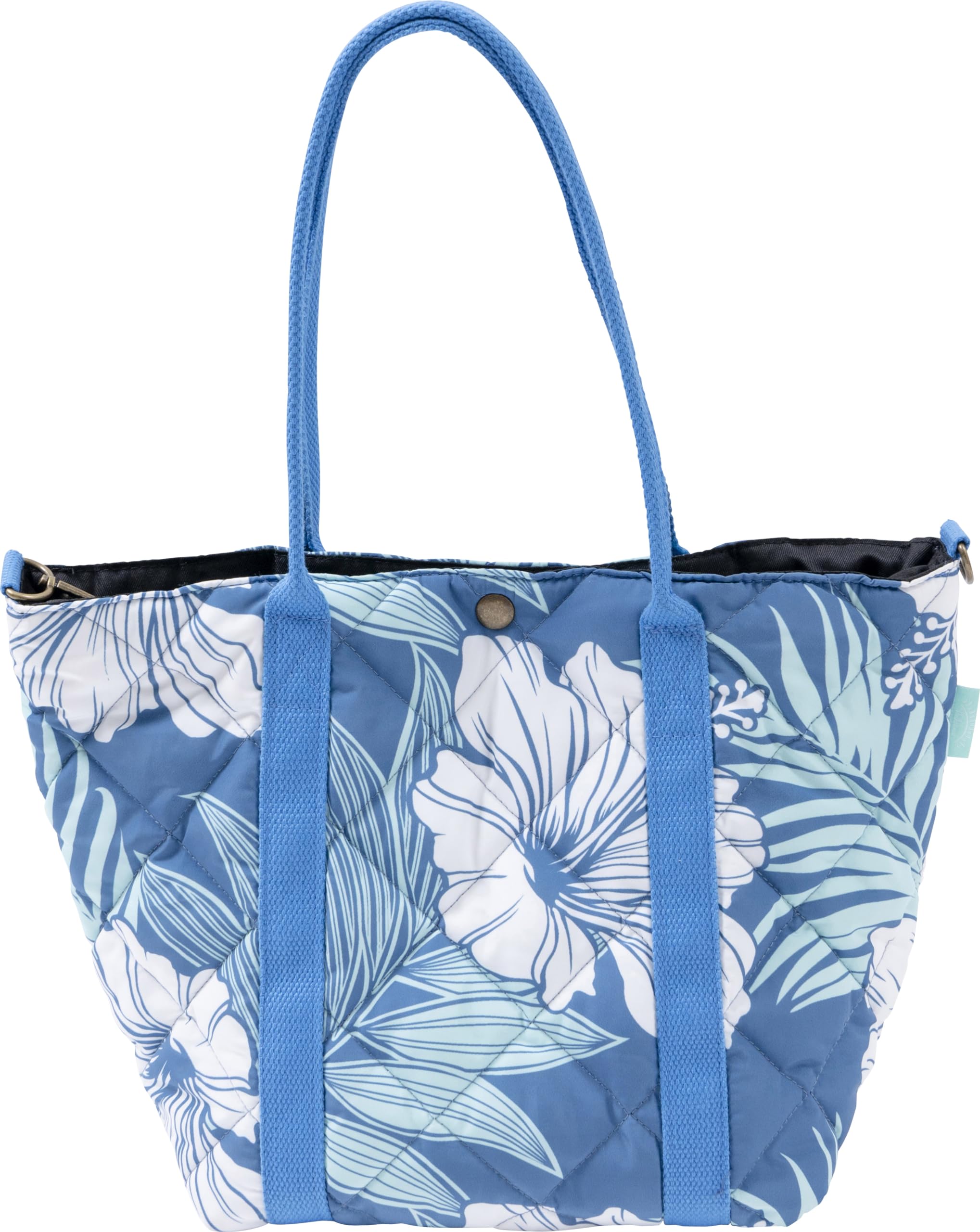

Emplet Veil Quilted Bag, Boat-Shaped Tote, Shoulder Bag, or Handbag, 38cm Wide x 26cm High x 17cm Deep, Blue, with Detachable Shoulder Strap,