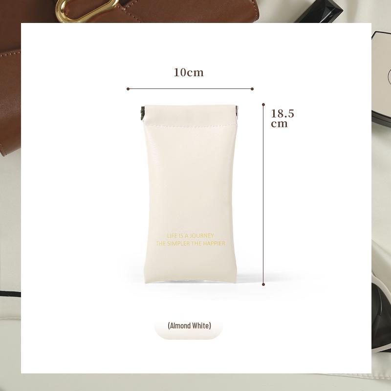 Portable Makeup Bag with Lipstick, Data Cable, Bluetooth Headset, Charger, and Key Storage; Automatic Closure Spring Sheet Design