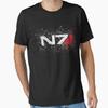 Mass Effect N7 Classic T Shirt Designed And Sold By Marktorress Vintage Fashion Stylish Soft Homme Casual Slightly
